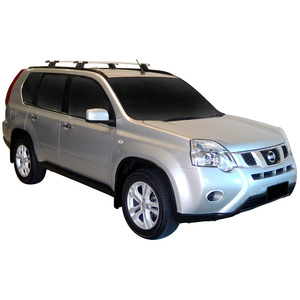 Prorack Silver 2 Bar Aero Through Bar kit to suit Nissan X-Trail 5dr SUV (2010 - 3/2014)