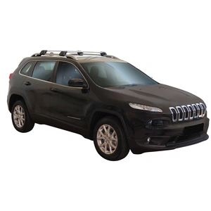 Prorack Silver 2 Bar Aero Flush Bar kit to suit Jeep Cherokee 5dr SUV (2014 - 2023)