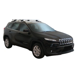 Prorack Silver 2 Bar Aero Through Bar kit to suit Jeep Cherokee 5dr SUV (2014 - 2023)