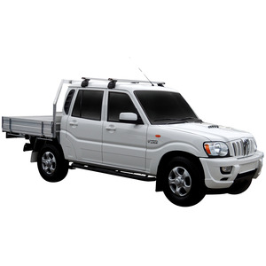 Prorack Silver 2 Bar Heavy Duty Through Bar kit to suit Mahindra Pik-Up Double Cab 4dr Ute (2012 - 2017)