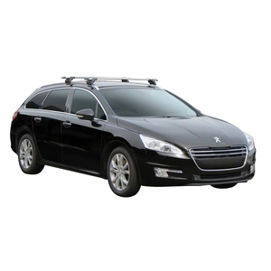 Prorack Black 2 Bar Aero Through Bar kit to suit Peugeot 508 SW 5dr Wagon (3/2011 - 8/2019)