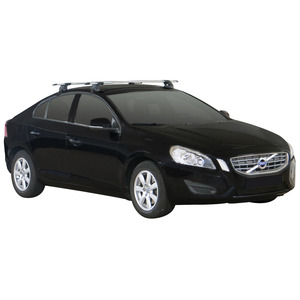 Prorack Silver 2 Bar Aero Through Bar kit to suit Volvo S60 4dr Sedan (2010 - 7/2019)