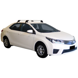 Prorack Silver 2 Bar Aero Flush Bar kit to suit Toyota Corolla 4dr Sedan (2014 - 2019)