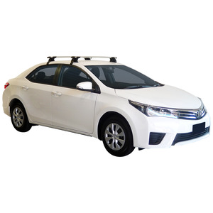 Prorack Silver 2 Bar Aero Through Bar kit to suit Toyota Corolla 4dr Sedan (2014 - 2019)
