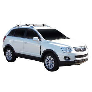 Prorack Silver 2 Bar Aero Through Bar kit to suit Holden Captiva 5 5dr SUV (2006 - 2020)