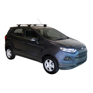 Prorack Silver 2 Bar Aero Through Bar kit to suit Ford Ecosport 5dr SUV (2014 - 2017)