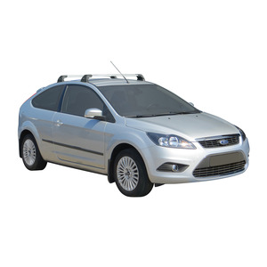 Prorack Silver 2 Bar Aero Flush Bar kit to suit Ford Focus 3dr Hatch (2008 - 2011)