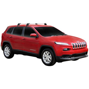 Prorack Silver 2 Bar Aero Flush Bar kit to suit Jeep Cherokee Sport 5dr SUV (2014 - 2022)