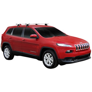 Prorack Silver 2 Bar Aero Through Bar kit to suit Jeep Cherokee Sport 5dr SUV (2014 - 2022)