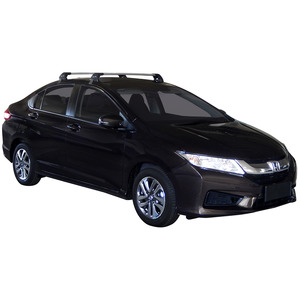 Prorack Silver 2 Bar Aero Flush Bar kit to suit Honda City 4dr Sedan (2014 - 4/2017)