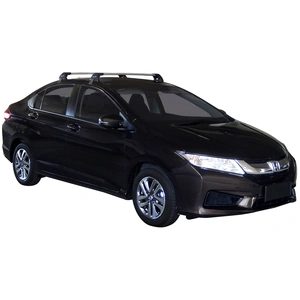 Prorack Silver 2 Bar Aero Flush Bar kit to suit Honda City 4dr Sedan (2014 - 4/2017)