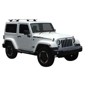 Prorack Black 2 Bar Aero Through Bar kit to suit Jeep Wrangler JK 3dr SUV (2007 - 4/2019)