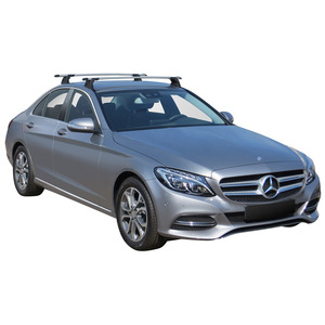 Prorack Silver 2 Bar Aero Through Bar kit to suit Mercedes-Benz C-Class W205 4dr Sedan (2014 - 2021)