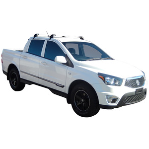 Prorack Silver 2 Bar Aero Flush Bar kit to suit SsangYong Actyon Sport 4dr Ute (2012 - 2017)