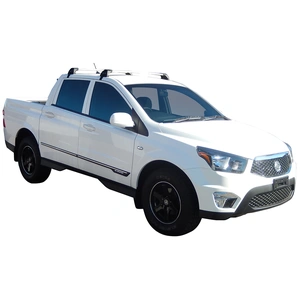 Prorack Silver 2 Bar Aero Flush Bar kit to suit SsangYong Actyon Sport 4dr Ute (2012 - 2017)
