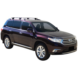 Prorack Black 2 Bar Aero Through Bar kit to suit Toyota Highlander 5dr SUV (2007 - 2013)