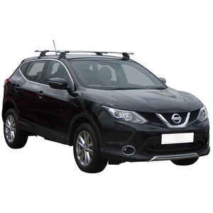 Prorack Silver 2 Bar Aero Through Bar kit to suit Nissan Qashqai 5dr SUV (6/2014 - 2022)