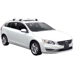 Prorack Silver 2 Bar Aero Flush Bar kit to suit Volvo V60 5dr Wagon (2010 - 9/2019)