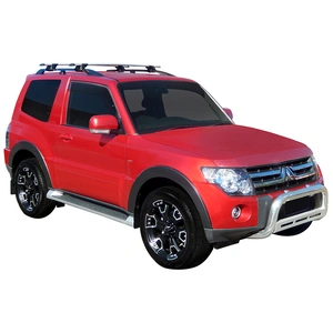 Prorack Black 2 Bar Aero Through Bar kit to suit Mitsubishi Pajero SWB 3dr SUV (2006 - Current)