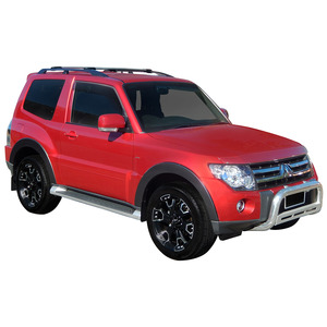 Prorack Silver 2 Bar Aero Rail Bar kit to suit Mitsubishi Pajero SWB 3dr SUV (2006 - Current)