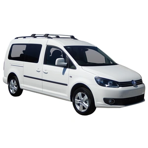 Prorack Black 2 Bar Aero Flush Bar kit to suit Volkswagen Caddy Mobility 5dr MPV (2010 - 2020)