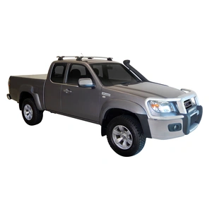 Prorack Silver 2 Bar Aero Through Bar kit to suit Ford Ranger Super Cab 4dr Ute (2006 - 2011)