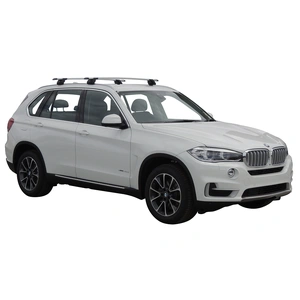 Prorack Silver 2 Bar Aero Through Bar kit to suit BMW X5 F15 5dr SUV (2013 - 2018)