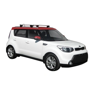 Prorack Silver 2 Bar Aero Through Bar kit to suit Kia Soul Steel Roof 5dr SUV (2014 - 2019)