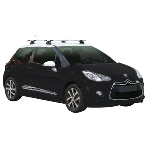 Prorack Black 2 Bar Aero Through Bar kit to suit Citroen DS3 3dr Hatch (2010 - 2015)