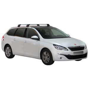 Prorack Silver 2 Bar Aero Flush Bar kit to suit Peugeot 308 SW 5dr Wagon (2014 - Current)