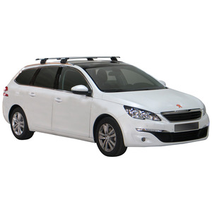 Prorack Silver 2 Bar Aero Through Bar kit to suit Peugeot 308 SW 5dr Wagon (2014 - Current)