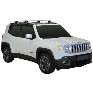 Prorack Silver 2 Bar Aero Through Bar kit to suit Jeep Renegade 5dr SUV (2015 - Current)