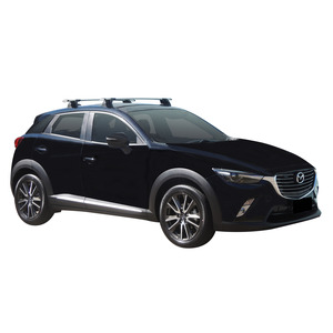 Prorack Silver 2 Bar Aero Through Bar kit to suit Mazda CX-3 5dr SUV (2015 - Current)