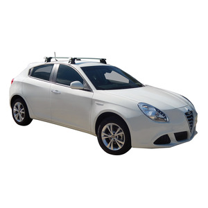 Prorack Silver 2 Bar Aero Through Bar kit to suit Alfa Romeo Giulietta 5dr Hatch (2014 - Current)
