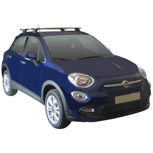 Prorack Silver 2 Bar Aero Through Bar kit to suit Fiat 500X 5dr SUV (2016 - Current)