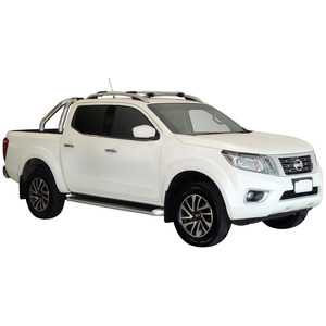 Prorack Silver 2 Bar Aero Flush Bar kit to suit Nissan Navara NP300 (D23) Dual Cab 4dr Ute (6/2015 - Current)