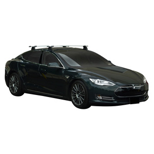 Prorack Silver 2 Bar Aero Through Bar kit to suit Tesla Model S Panoramic Roof 5dr Hatch (2012 - 2019)