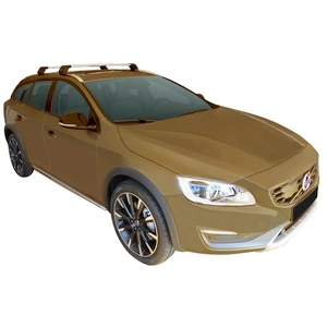 Prorack Silver 2 Bar Aero Flush Bar kit to suit Volvo V60 CC 5dr Wagon (2015 - 2018)