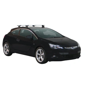 Prorack Silver 2 Bar Aero Through Bar kit to suit Holden Astra 3dr Hatch (2015 - 2020)
