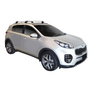 Prorack Silver 2 Bar Aero Flush Bar kit to suit Kia Sportage Steel Roof 5dr SUV (2016 - 7/2018)