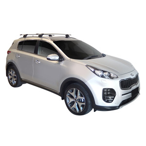 Prorack Silver 2 Bar Aero Through Bar kit to suit Kia Sportage Steel Roof 5dr SUV (2016 - 7/2018)