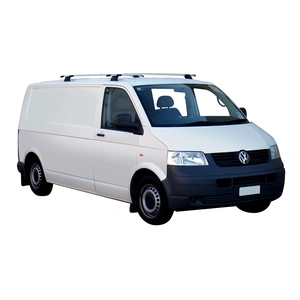 Prorack Silver 2 Bar Aero Through Bar kit to suit Volkswagen Transporter T6 4dr Van (12/2015 - Current)