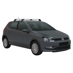 Prorack Black 2 Bar Aero Flush Bar kit to suit Volkswagen Polo 5dr Hatch (2009 - 2017)