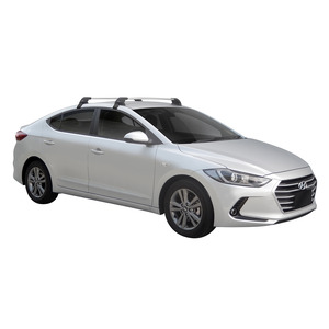 Prorack Silver 2 Bar Aero Flush Bar kit to suit Hyundai Elantra 4dr Sedan (2/2016 - Current)