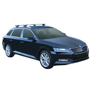 Prorack Silver 2 Bar Aero Through Bar kit to suit Skoda Superb 5dr Wagon (2015 - Current)