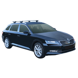 Prorack Black 2 Bar Aero Through Bar kit to suit Skoda Superb 5dr Wagon (2015 - Current)