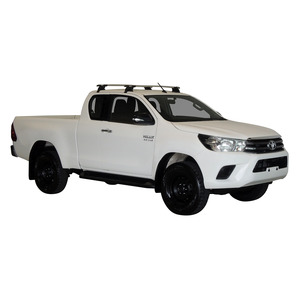 Prorack Silver 2 Bar Aero Through Bar kit to suit Toyota HiLux Extra Cab 4dr Ute (10/2015 - Current)