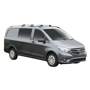 Prorack Silver 2 Bar Aero Flush Bar kit to suit Mercedes-Benz Valente 5dr Van (2014 - Current)