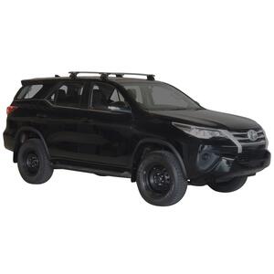 Prorack Black 2 Bar Aero Through Bar kit to suit Toyota Fortuner GX 5dr SUV (2016 - Current)