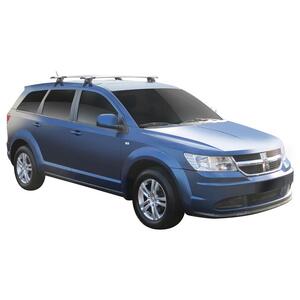Prorack Silver 2 Bar Aero Through Bar kit to suit Dodge Journey 5dr SUV (2008 - 2017)